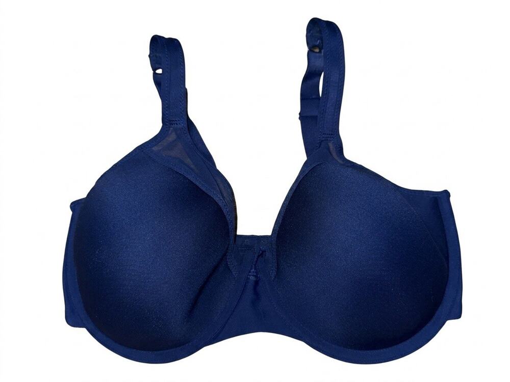 Bali Bra 38DD Blue Underwire Full Coverage Smooth Cups 3439 BB06 Molded Adjusted